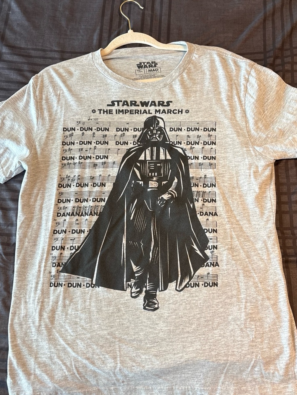 Star Wars Black and Gray Darth Vader Graphic Short-Sleeve Tee